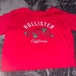 Red Hollister shirt, size small, barely worn, 100% cotton